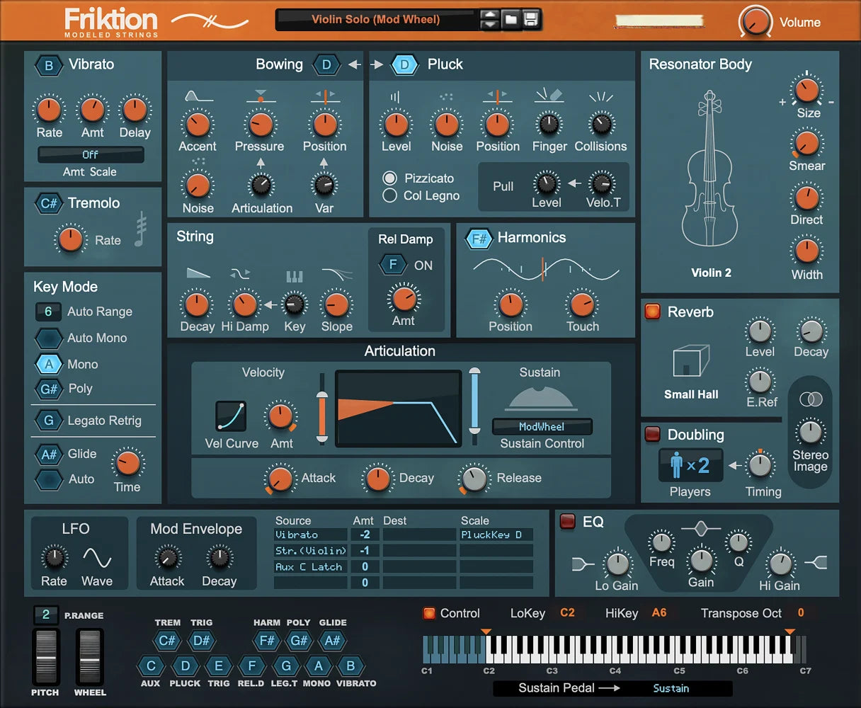 Friktion Modeled Strings