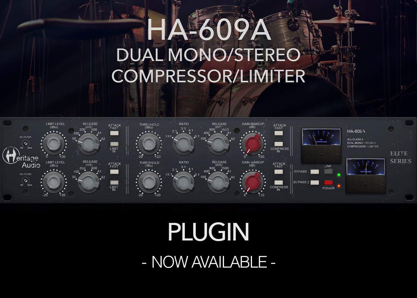HA-609A DUAL MONO/STEREO COMPRESSOR/LIMITER
