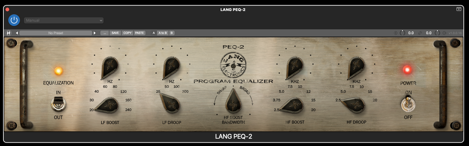 LANG PEQ-2 Program Equalizer