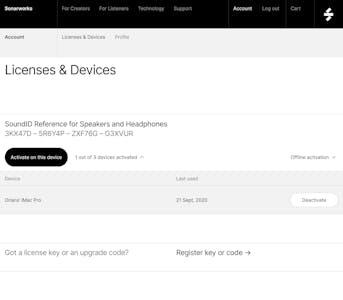 Upgrade Ref4 Headphone to SoundID for Headphones