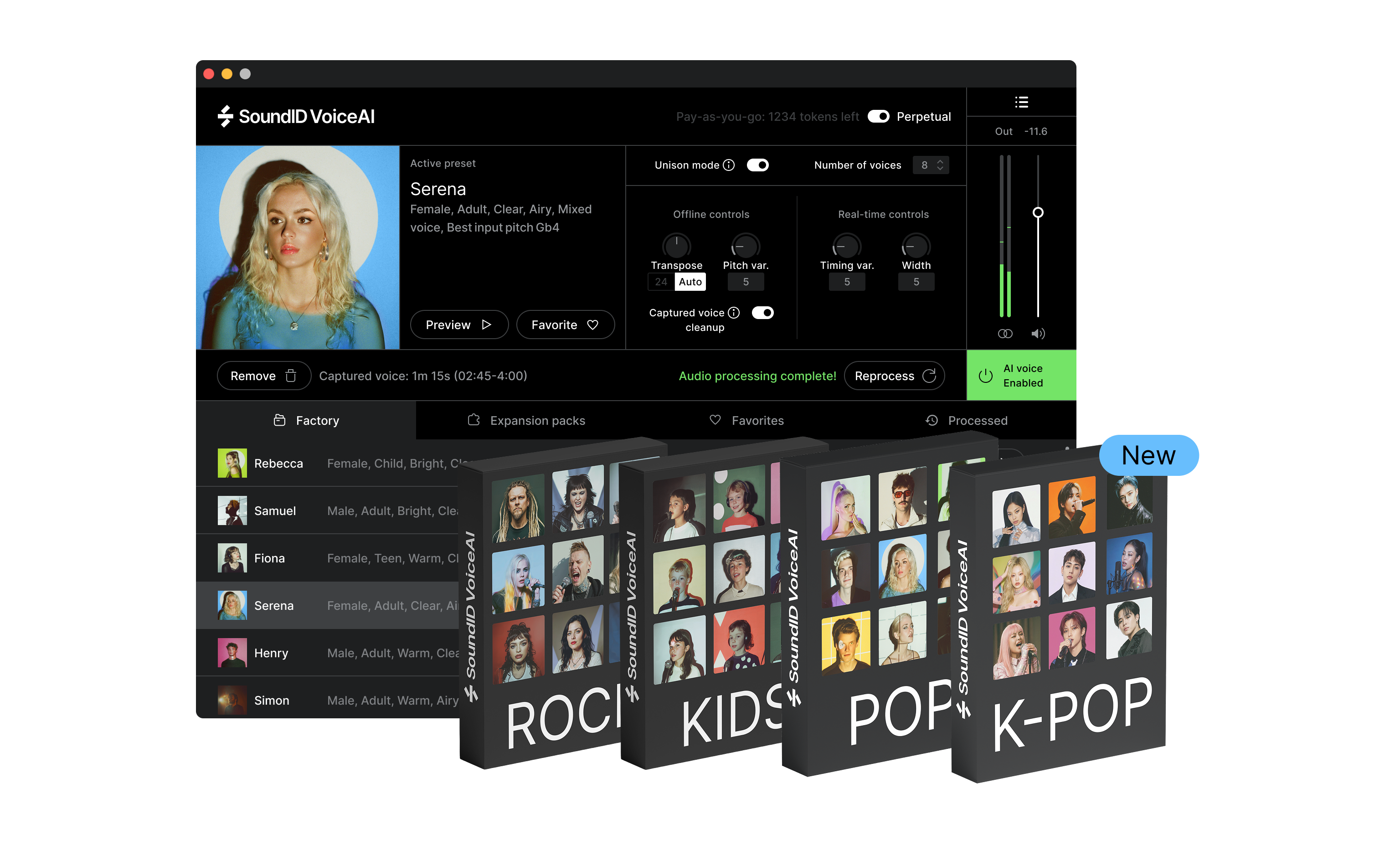 SoundID VoiceAI K-pop Voices Expansion Pack
